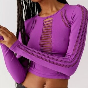 Urban Outfitters Purple Cutout Crop Top